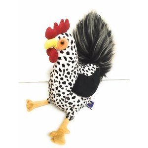 Manhattan Toys Rooster Black White Spots Plush